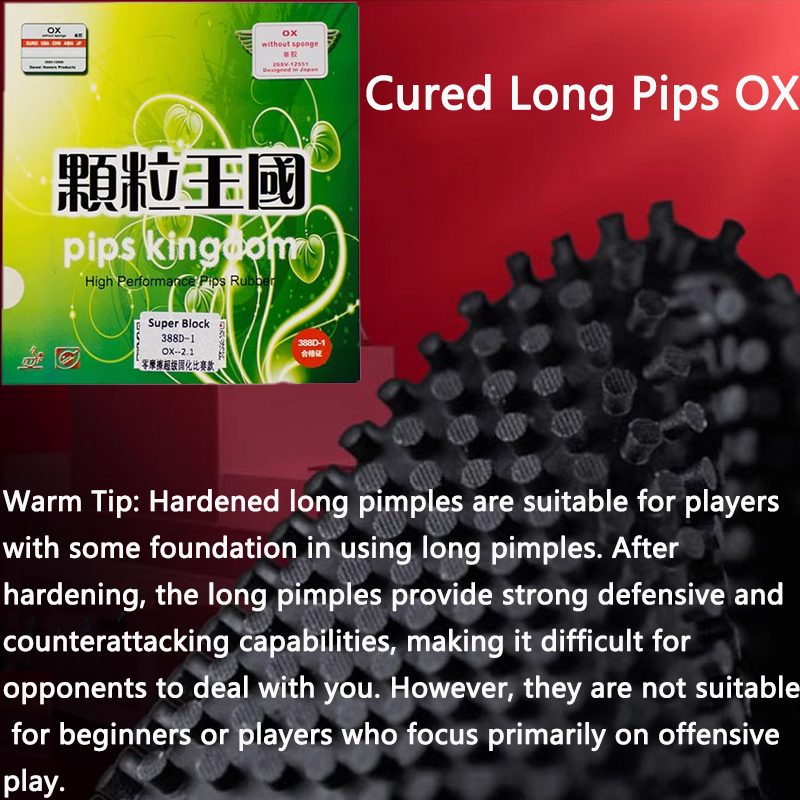 Cured Long Pips OX Pingpong Ru - Table Tennis Zlc recension och pris